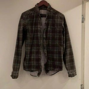 all saints plaid shirt